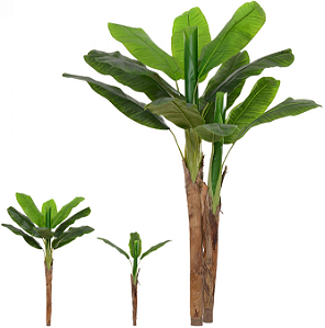 Planta Artificial Bananeira Real Toque X12 Verde 1,7m
